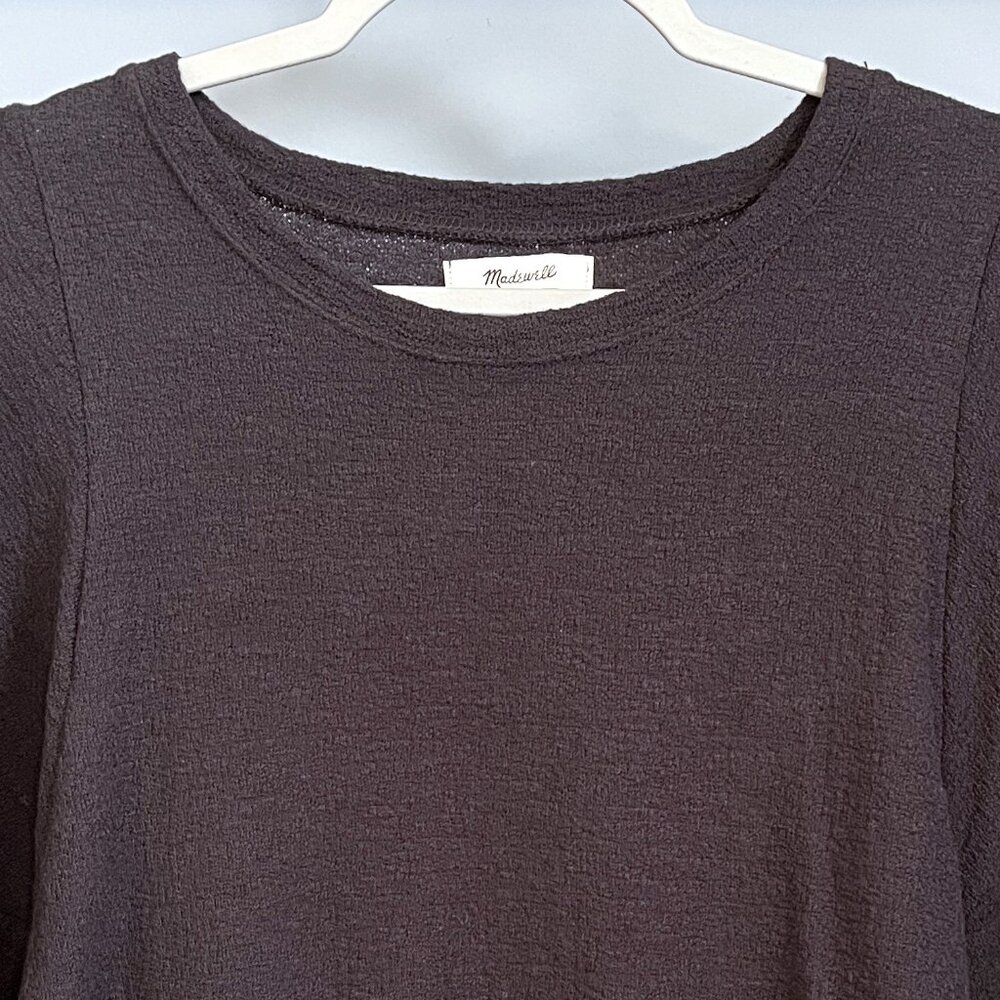 Madewell Texture & Thread Flutter-Sleeve Top (Bla… - image 8